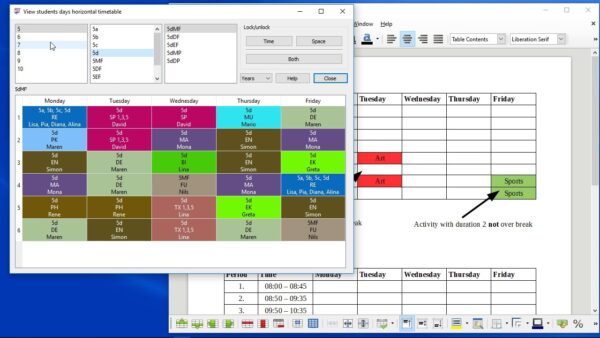 Programación de Horarios
