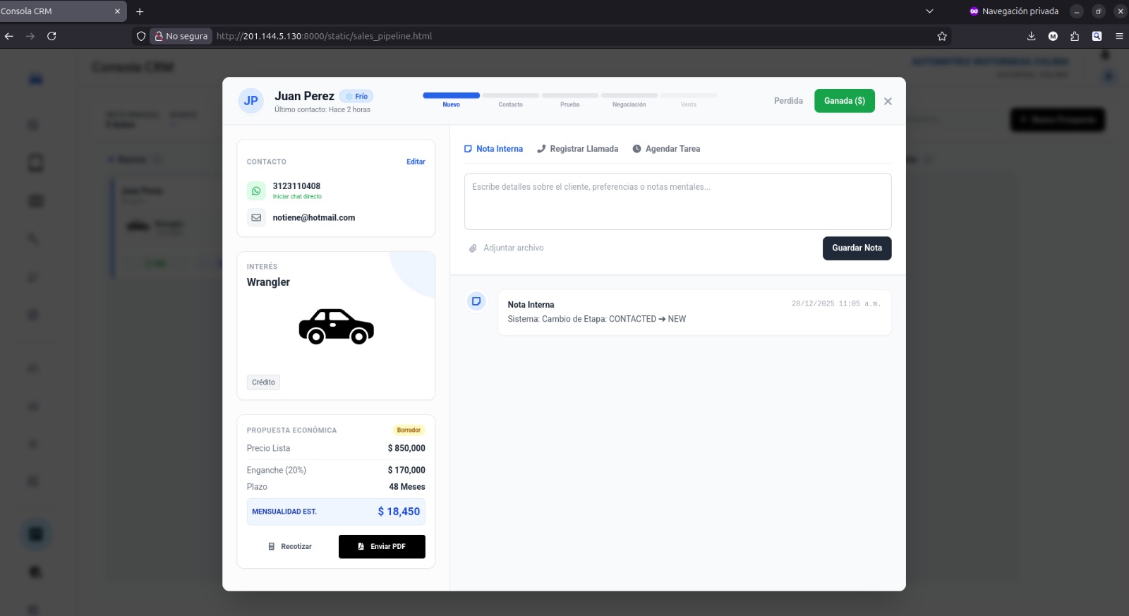 Gestión de Oportunidades